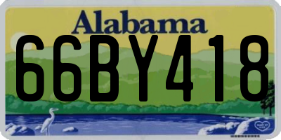 AL license plate 66BY418