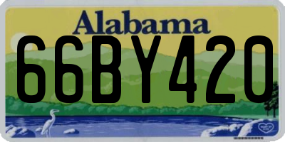 AL license plate 66BY420