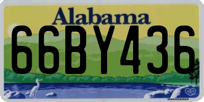 AL license plate 66BY436