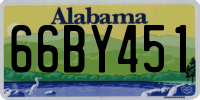 AL license plate 66BY451