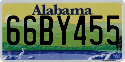 AL license plate 66BY455