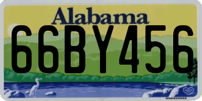 AL license plate 66BY456