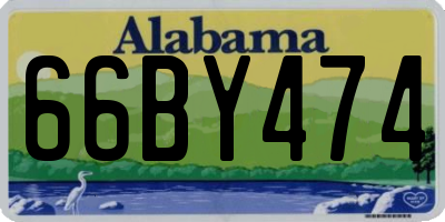 AL license plate 66BY474
