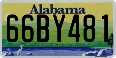 AL license plate 66BY481