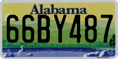 AL license plate 66BY487