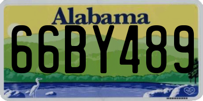 AL license plate 66BY489