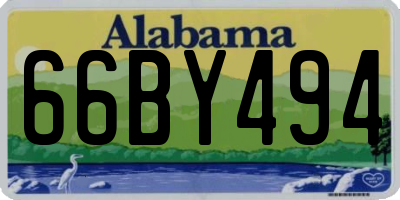 AL license plate 66BY494