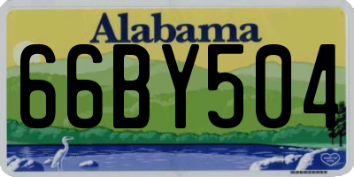 AL license plate 66BY504
