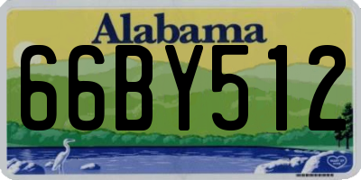 AL license plate 66BY512