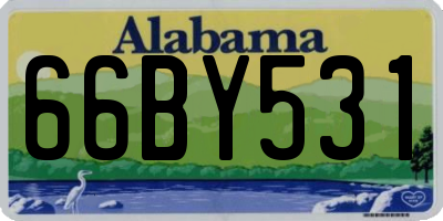 AL license plate 66BY531