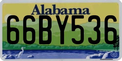 AL license plate 66BY536