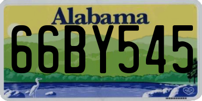 AL license plate 66BY545
