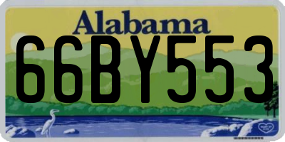 AL license plate 66BY553
