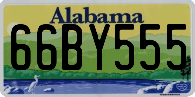 AL license plate 66BY555