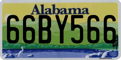 AL license plate 66BY566