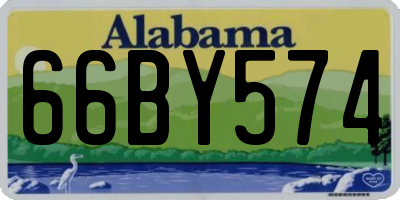 AL license plate 66BY574