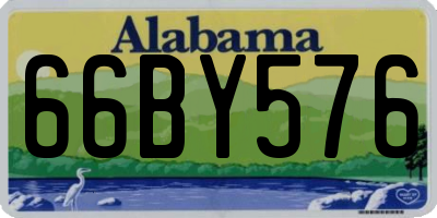 AL license plate 66BY576
