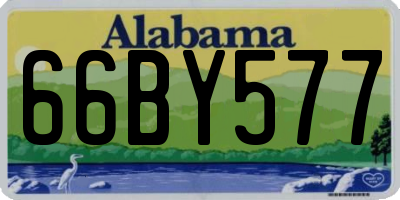 AL license plate 66BY577