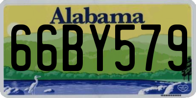 AL license plate 66BY579