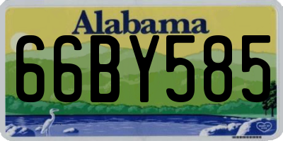 AL license plate 66BY585