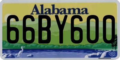 AL license plate 66BY600