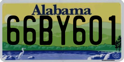 AL license plate 66BY601