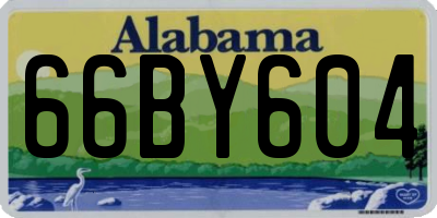 AL license plate 66BY604