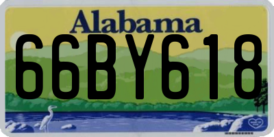 AL license plate 66BY618