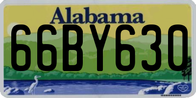 AL license plate 66BY630