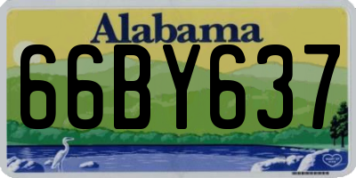 AL license plate 66BY637