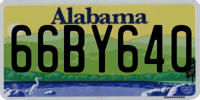 AL license plate 66BY640