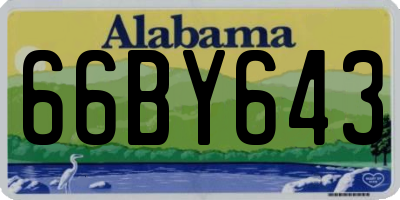 AL license plate 66BY643