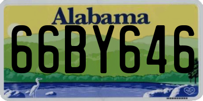 AL license plate 66BY646