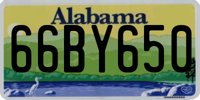 AL license plate 66BY650