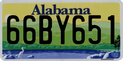 AL license plate 66BY651