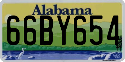 AL license plate 66BY654