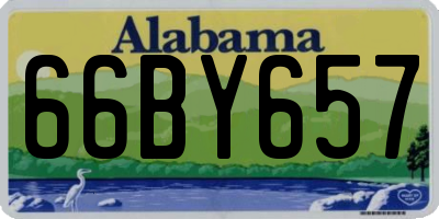 AL license plate 66BY657