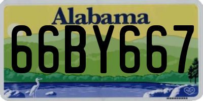 AL license plate 66BY667