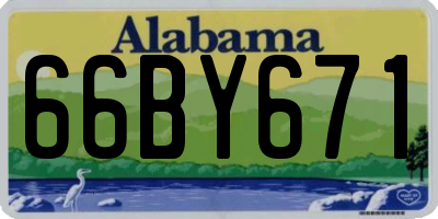 AL license plate 66BY671