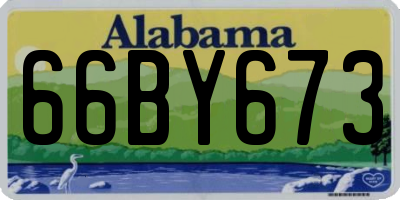AL license plate 66BY673