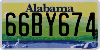 AL license plate 66BY674