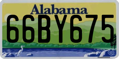 AL license plate 66BY675