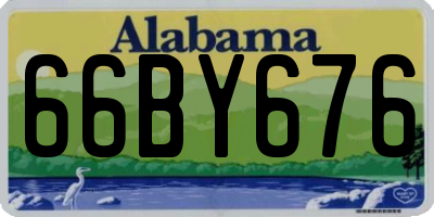 AL license plate 66BY676