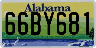 AL license plate 66BY681