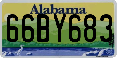AL license plate 66BY683