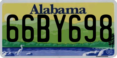 AL license plate 66BY698
