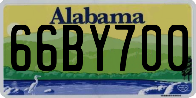 AL license plate 66BY700
