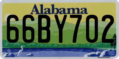AL license plate 66BY702