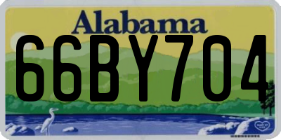 AL license plate 66BY704