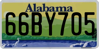 AL license plate 66BY705